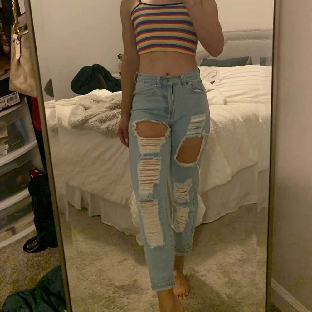 Princess Polly Ripped Jeans - Picture 2 of 3